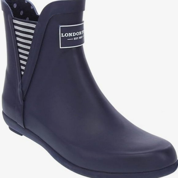 London Fog-Piccadilly Rain Boot-Navy - Picture 1 of 1